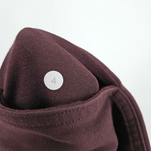 Lululemon Pants Womens 4 Wunder Under Crop Maroon Athletic Gym Leisure Yoga - Picture 8 of 9